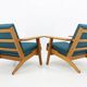 1960s Hans J. Wegner Pair of GE 290 Armchairs in Oak for Getama, Denmark