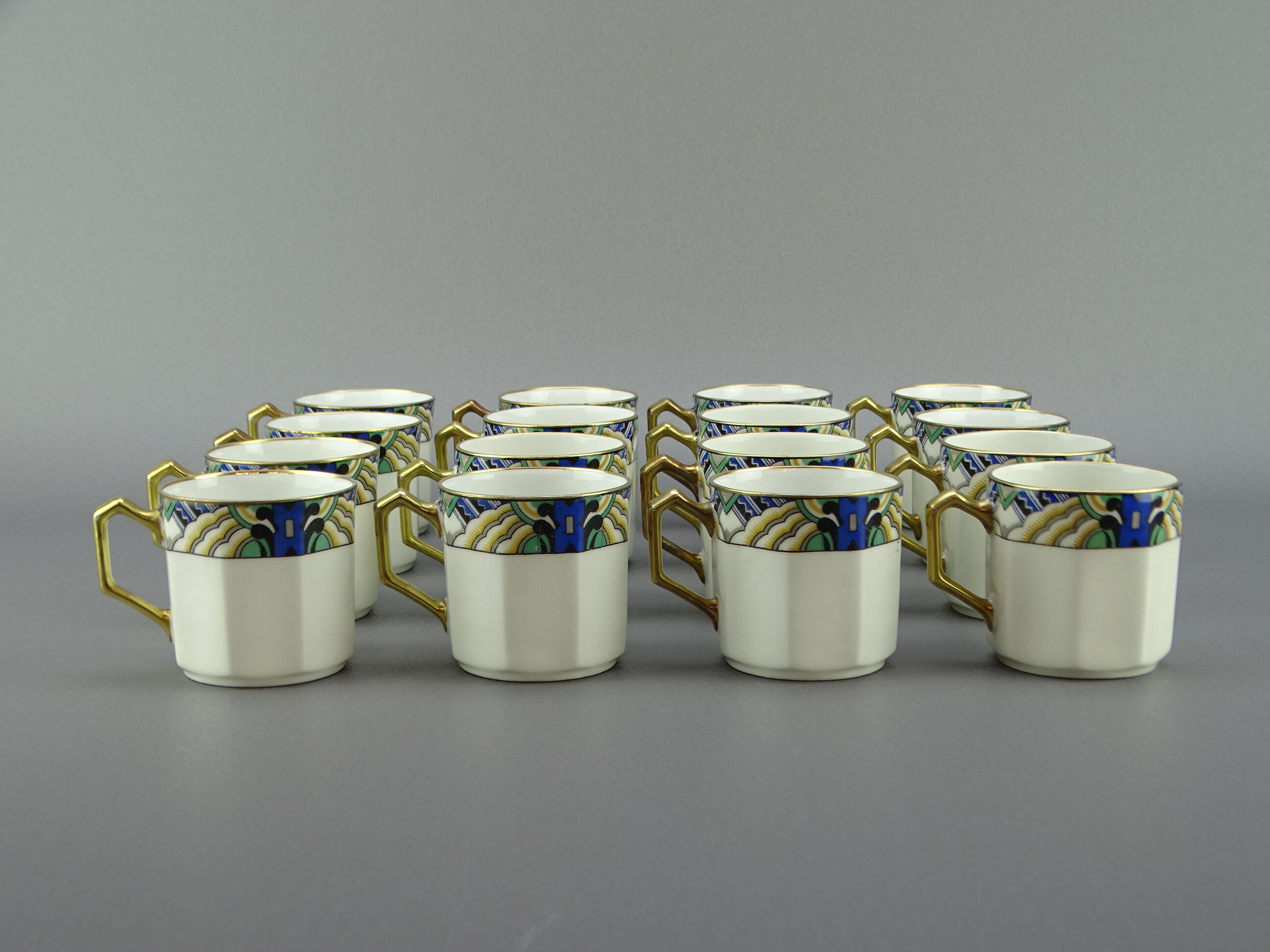 Vintage Limoges porcelain coffee service Atelier Descotte. Redrink . Barranger