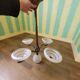 Lustre années 40 4 branches 5 globes en opaline