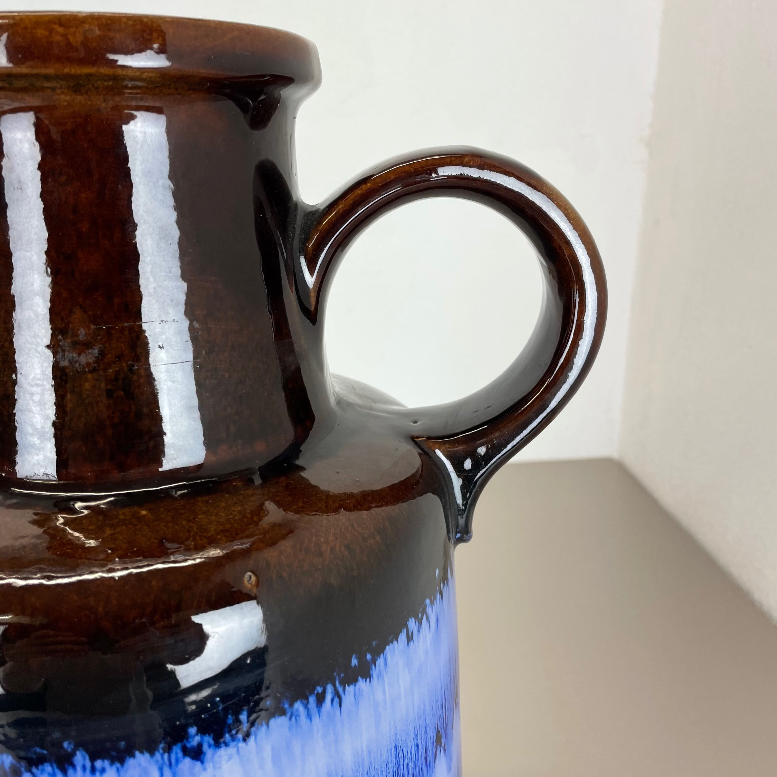 Large Pottery Fat Lava Multi-Color Floor Vase 408-40 Made by Scheurich, 1970s