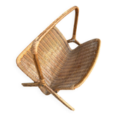 Rattan magazine rack