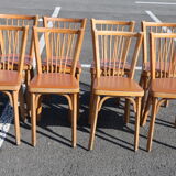 10 Bistro chairs Baumann N ° 12 Brown leatherette