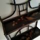Antique bamboo and lacquer wall shelf