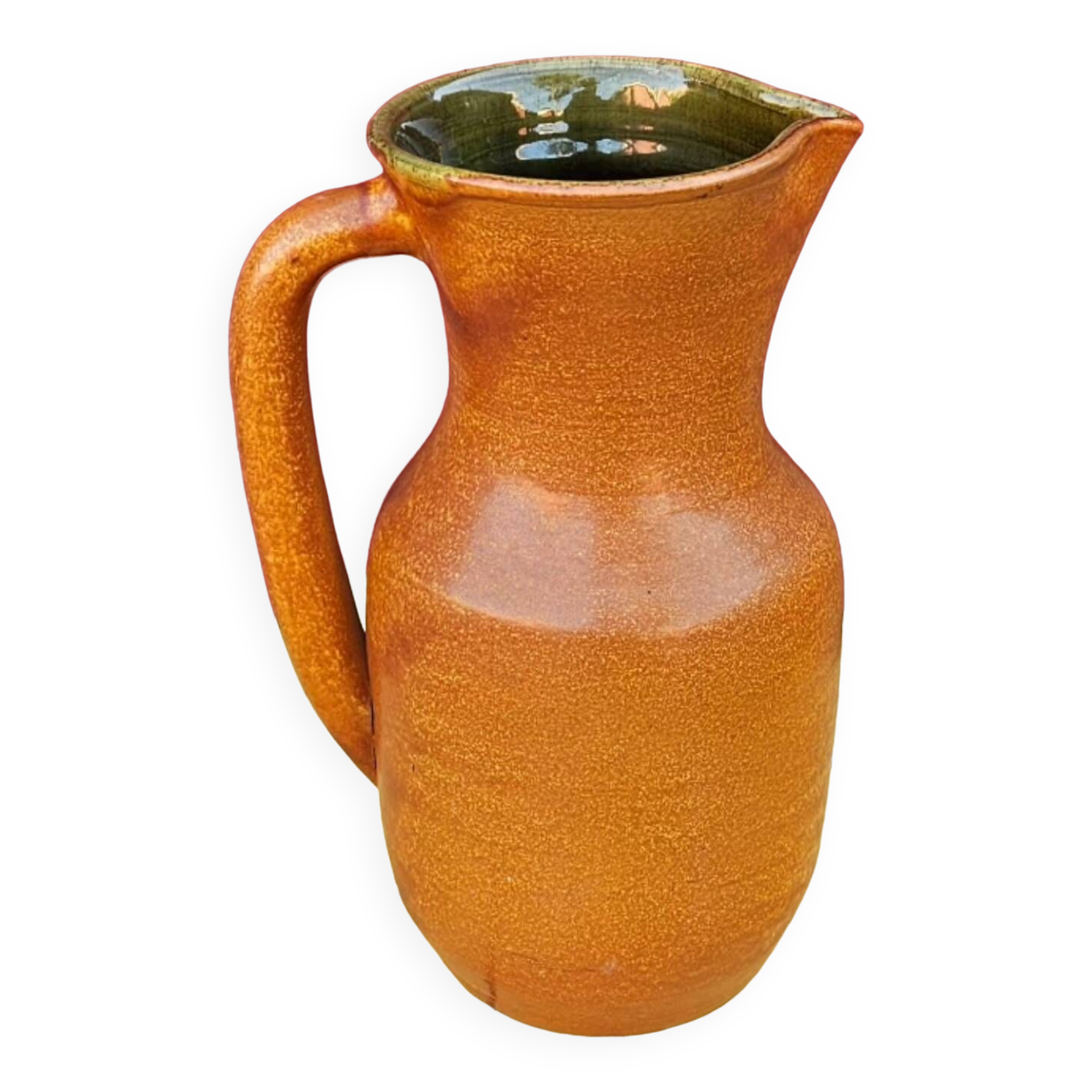 Ceramic pitcher from the Madoura plein feu workshop signed.
