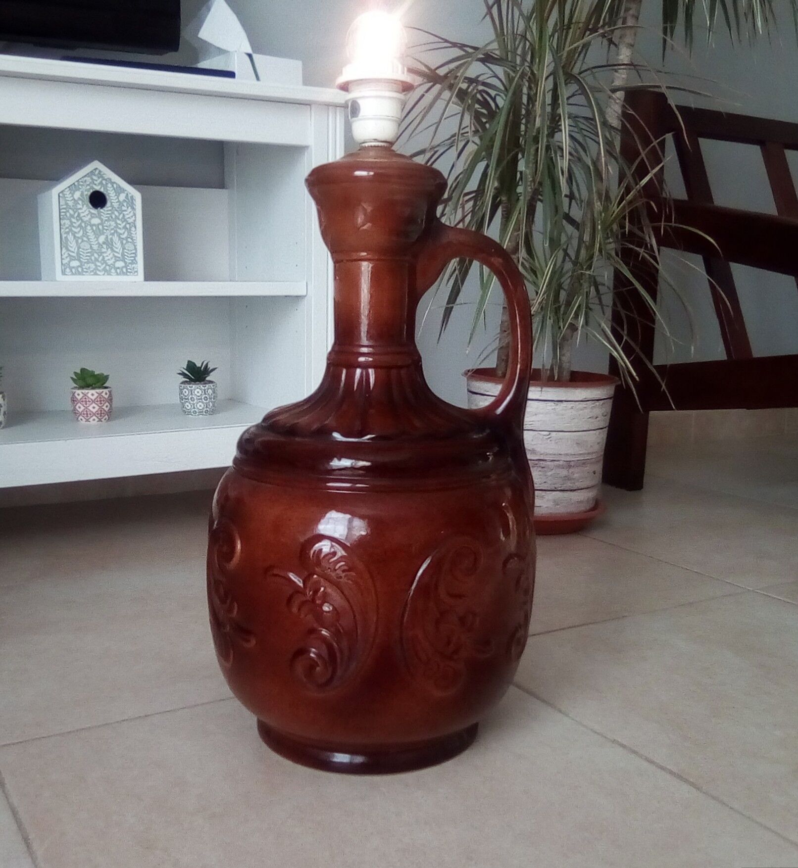 70s porcelain lamp foot