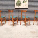 Set of 4 Chairs Drevotex Emerald Green