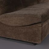 Canapé modulaire Walter Knoll en velours brun