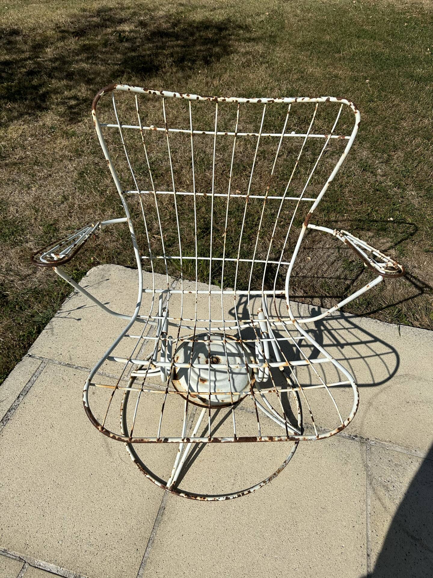 Fauteuil de jardin vintage Homecrest 1960 pivotant