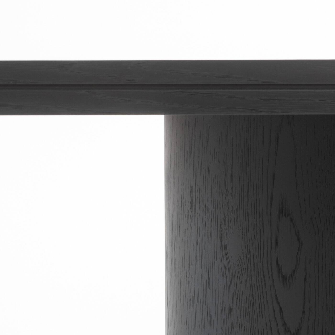 Table ronde/carrée en chêne noir