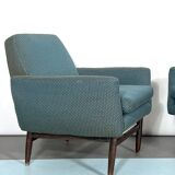 Italian Mid-century wood modern armchairs from 60s