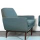 Italian Mid-century wood modern armchairs from 60s