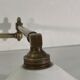 Brass and opaline art deco swing swivel wall lamp