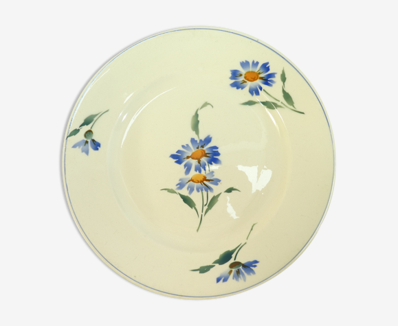 Plat rond en faience Moulins des loups no dDigoin