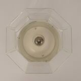 white glass ceiling lights by Limburg, Germany, 1960s.