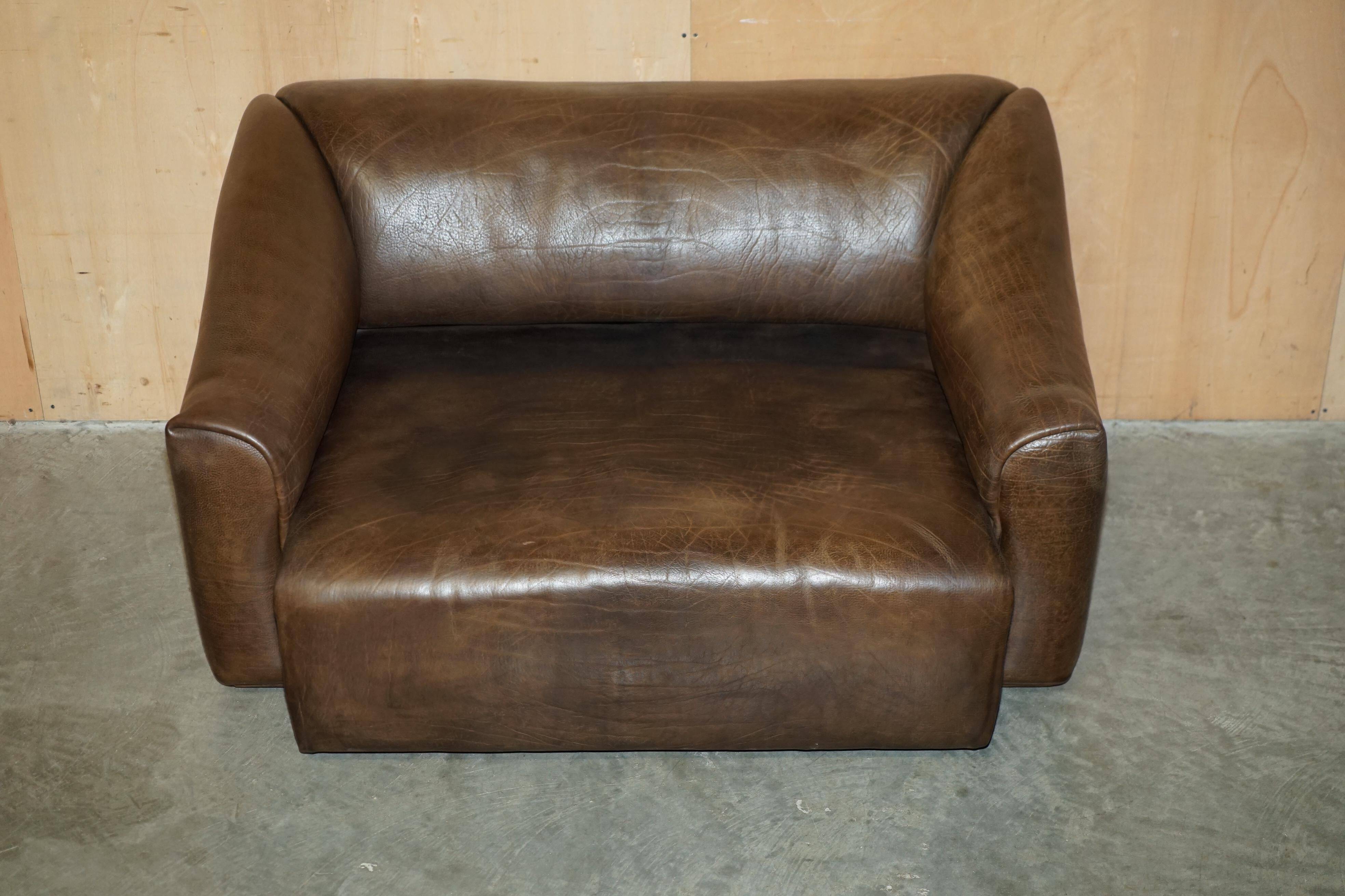 Reclining canapé De Sede DS47 in restored buffalo neck leather