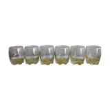 6 verres à shooter / liqueur jaunes