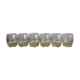 6 yellow shooter glasses / liquor