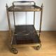 Service bar with vintage wheels in formica and brass 60s