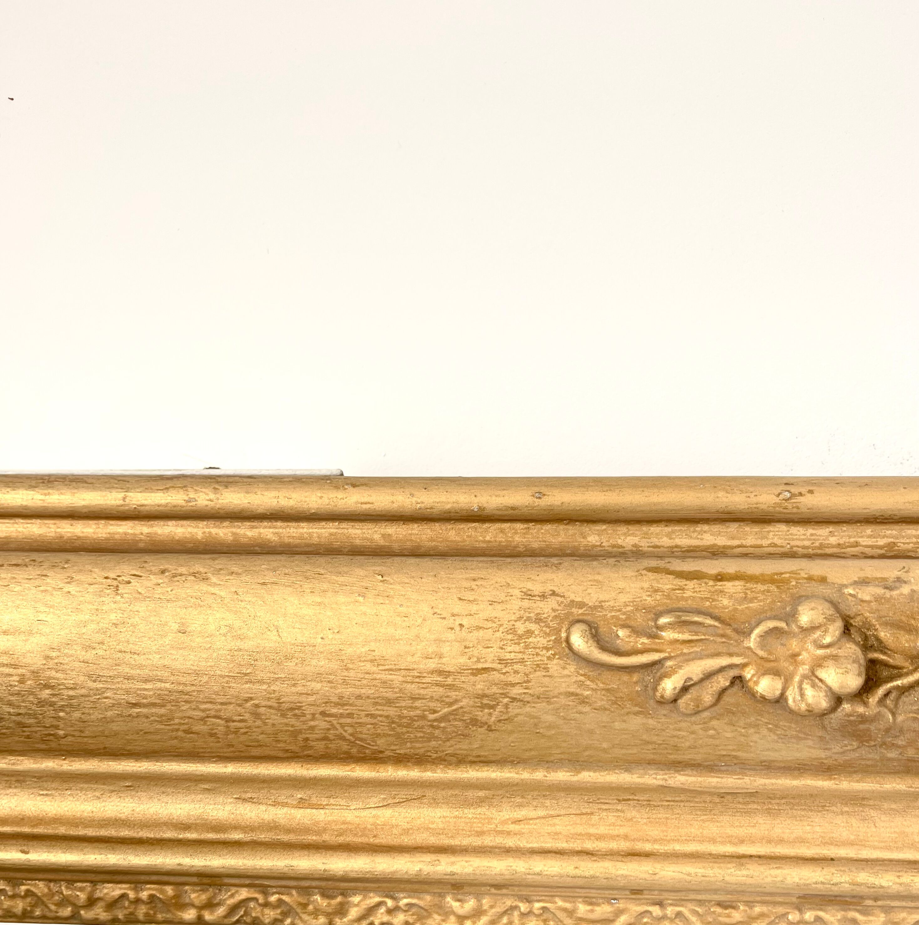 Antique gilded wooden mirror