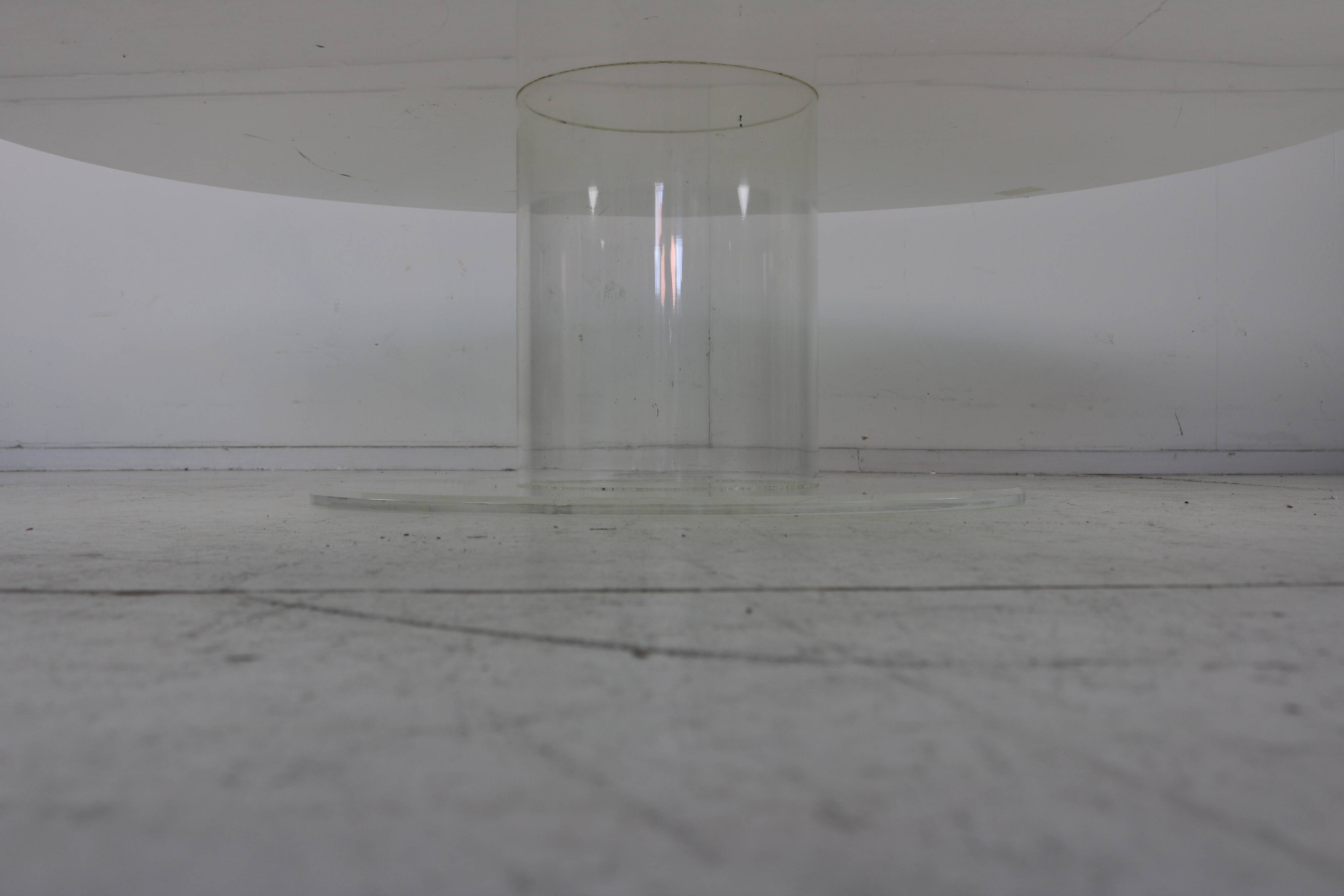 Very impressive Dutch design large coffee table in acrylic