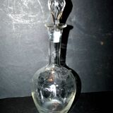 Antique PORTIEUX carafe, Pasteur model, with Empire engraving, 1930