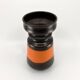 Brown and orange ceramic vase • 1970