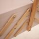 Travailleuse rose tendre et bois
