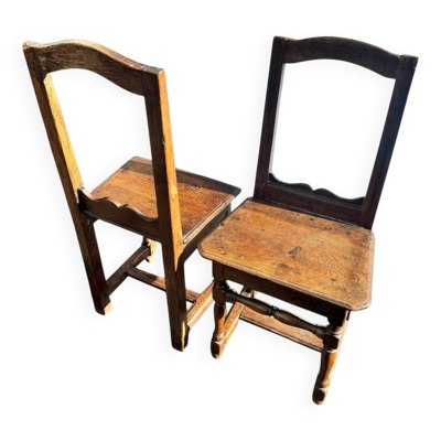 Paire de chaises lorraines XVIIIe siècle