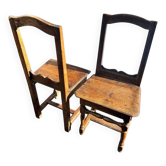 Paire de chaises lorraines XVIIIe siècle