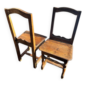 Paire de chaises lorraines XVIIIe siècle