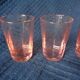 Lot 6 small glasses handmade pink bubble aperitif digestive vintage murano