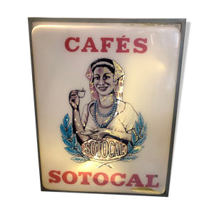 Enseigne lumineuse vintage recto-verso