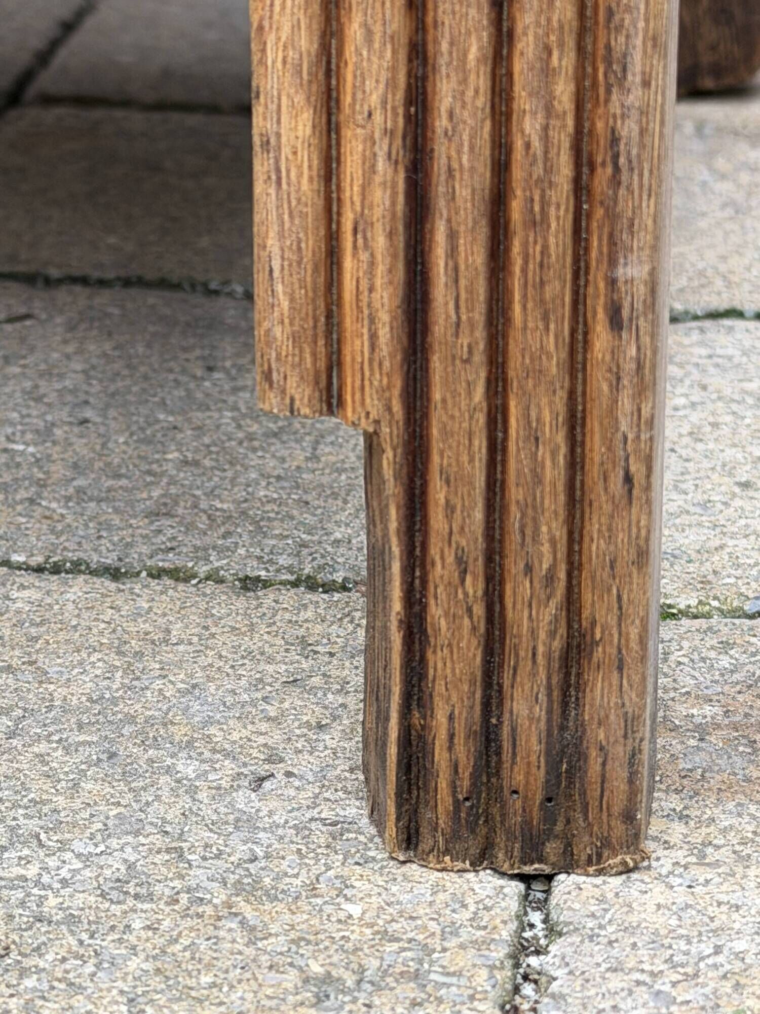 Art Deco bonnetière wardrobe from Paris in raw and solid oak.