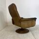 Mid-century brutalist modernist leather model ds-50 swivel armchair from de sede, 1950s