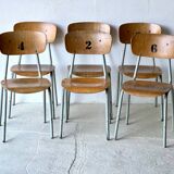 Chaises d'école, lot de 6