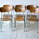 Chaises d'école, ensemble de 6