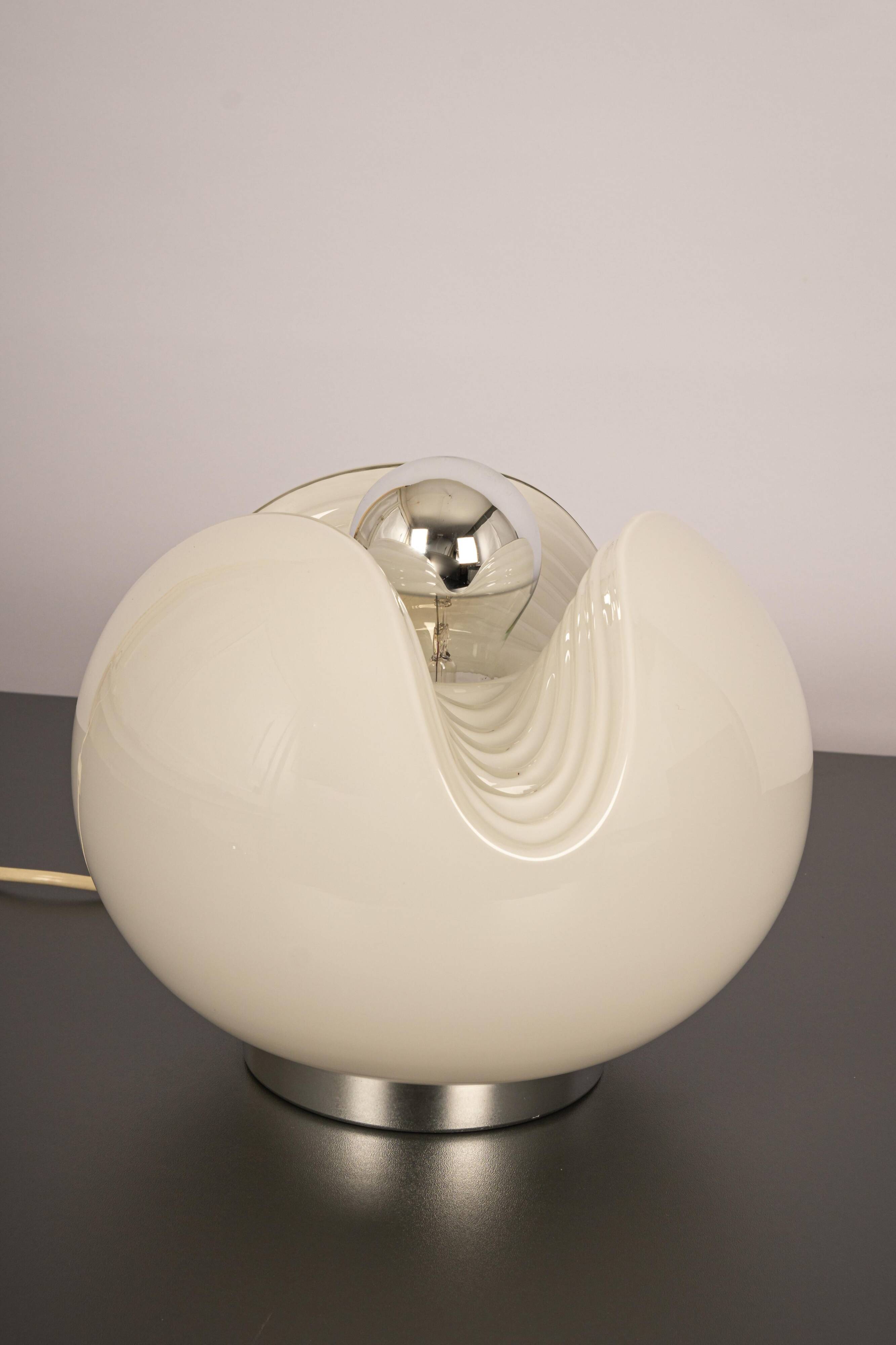Glass Table Lamp by Koch & Lowy for Peill & Putzler, Germany, 1970s