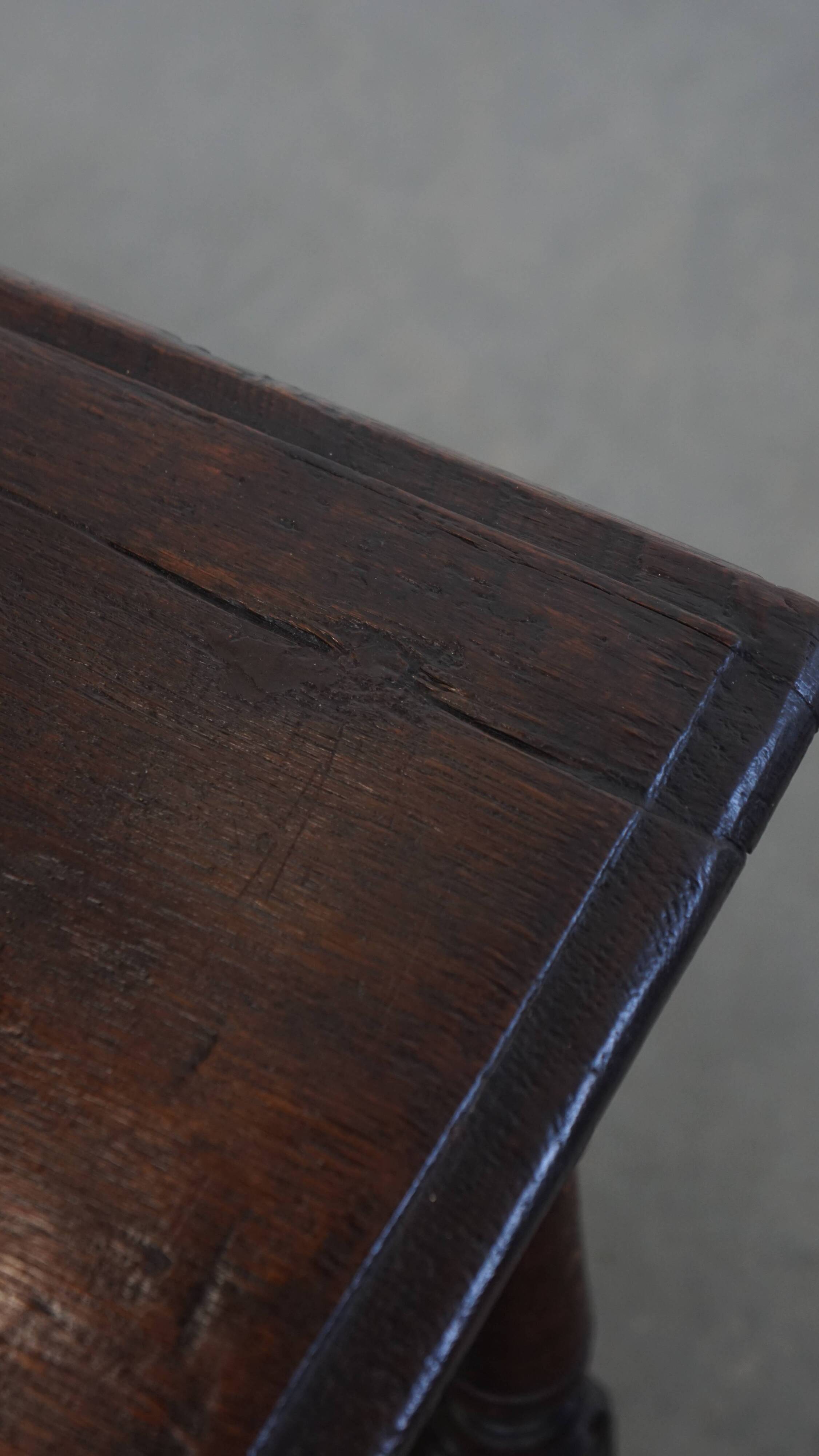 Antique English Oak Joint Stool / Stool from the 17th Century