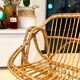 Vintage rattan bench sofa