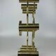 60s 70s 9-bulb ceiling lamp from Leola Leuchten Germany in brass