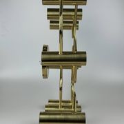 60s 70s 9-bulb ceiling lamp from Leola Leuchten Germany in brass