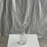 Small glass bottle with vintage round cap H22.5