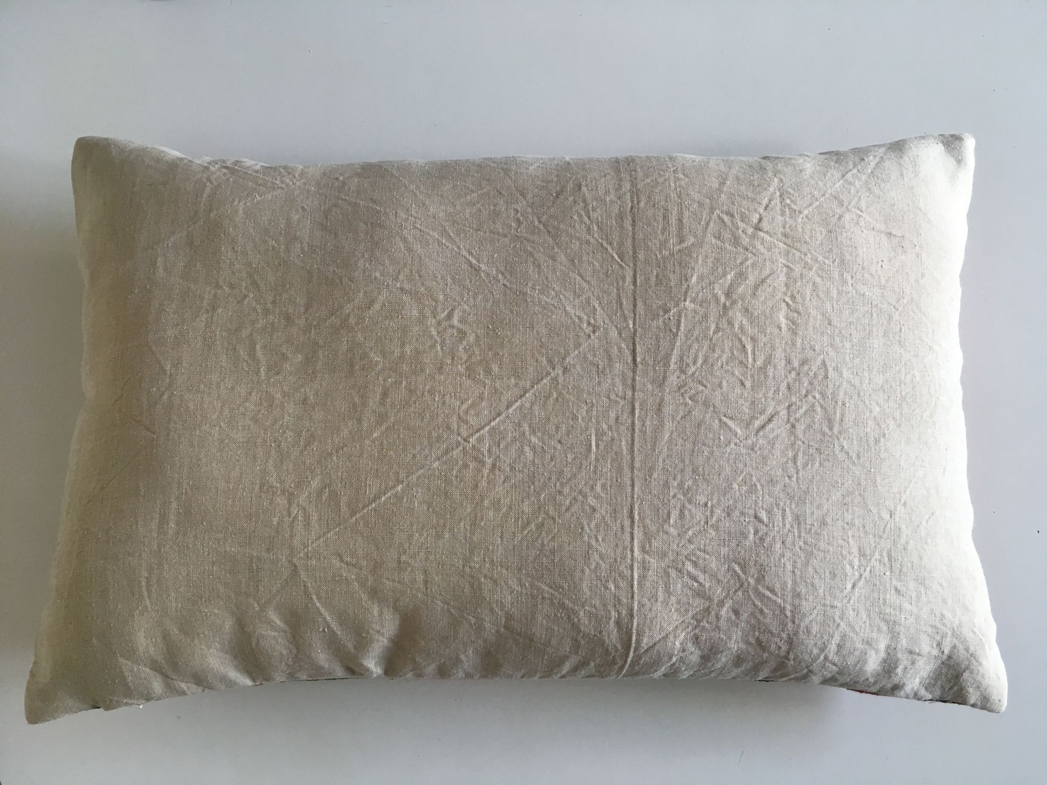 silk tweed cushion and 19th mattress striped raw linen linen