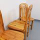 Set of 4 vintage pine chairs from the 70s and 80s