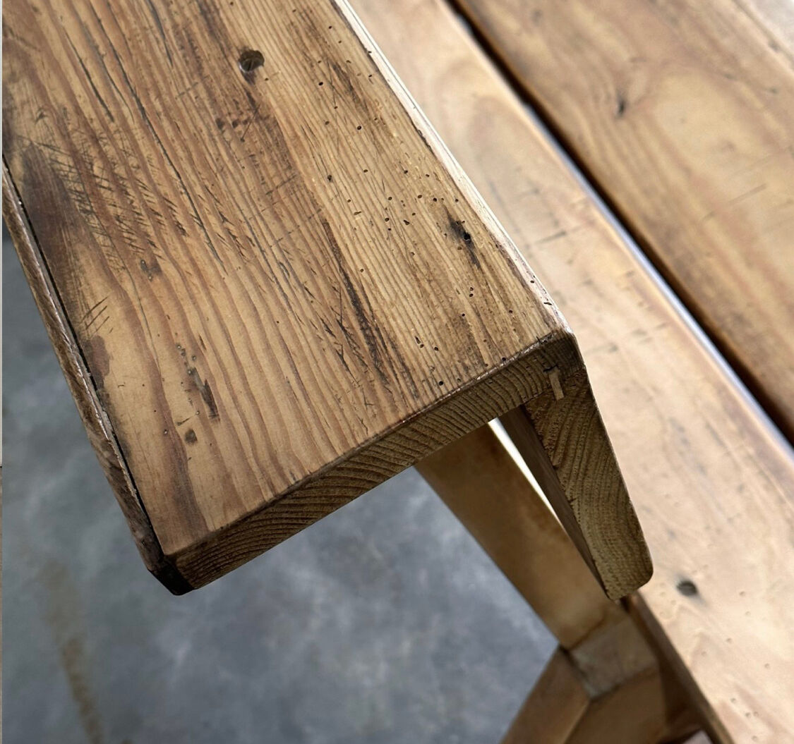 Pair of wooden benches