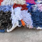 Moroccan carpet Boucherouite colored - 120 x 216 cm
