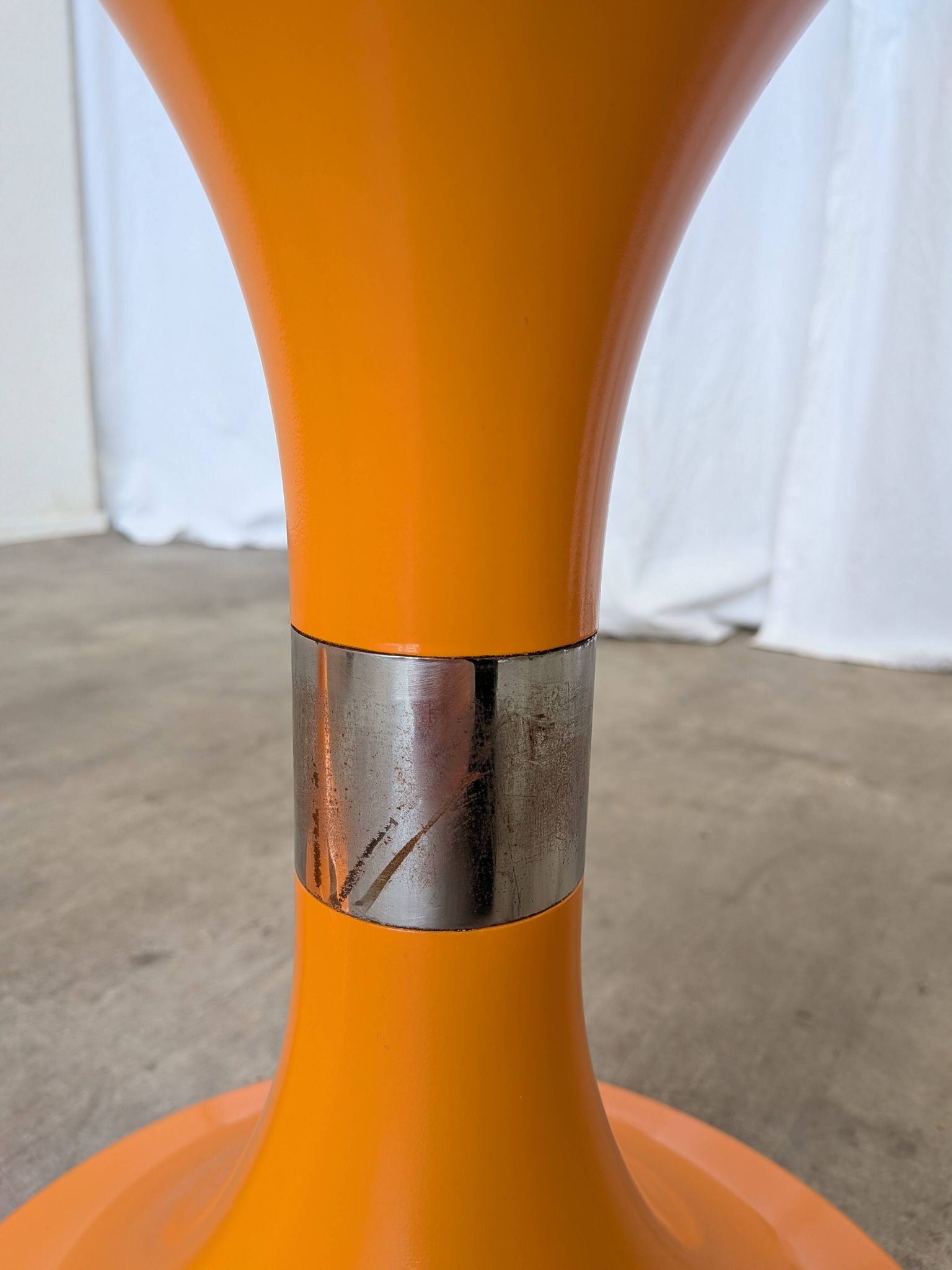 Set of 2 Orange Vintage Mushroom Stool “Jurček” by Meblo, 1960s – Space Age
