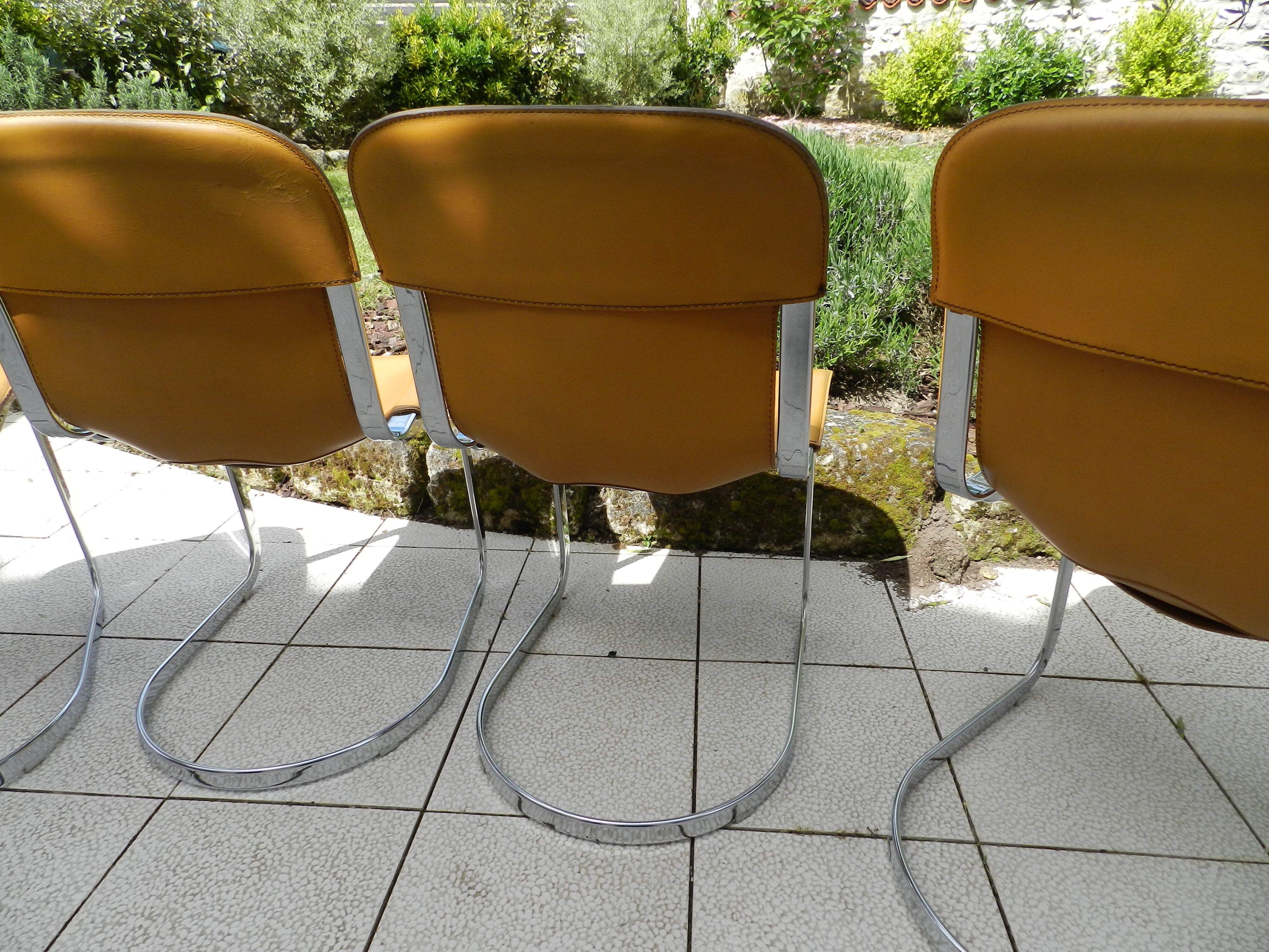 Ensembe de 4 chaises pour Cidue années 70