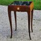 Vintage side table from the 30s/50s in beech and mirror top