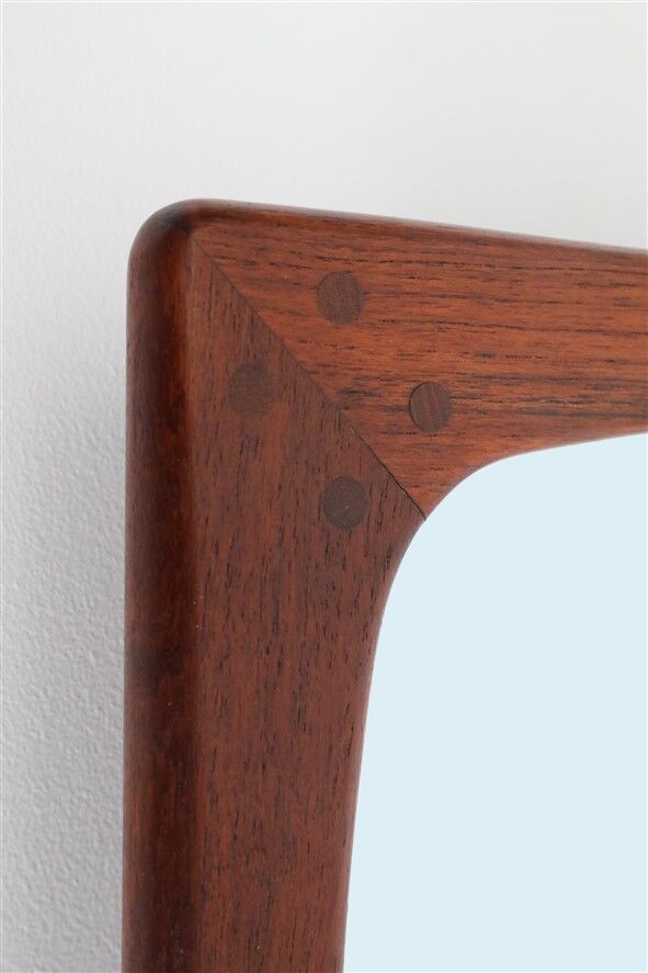Big mid-century teak mirror / Asbjørn Møbler / Danish modern design / 1960s